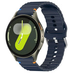 Bracelet de montre en silicone 20 mm à motif de vagues, pour Samsung Galaxy Watch 7 40 / 44mm
