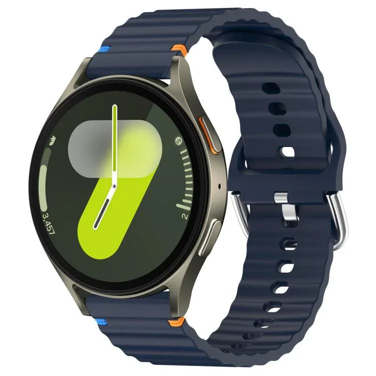 Bracelet de montre en silicone 20 mm à motif de vagues, pour Samsung Galaxy Watch 7 40 / 44mm