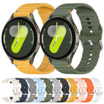 Bracelet de montre en silicone 20 mm à motif de vagues, pour Samsung Galaxy Watch 7 40 / 44mm