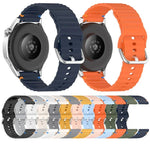 Bracelet de montre en silicone 20 mm à motif de vagues, pour Samsung Galaxy Watch 7 40 / 44mm
