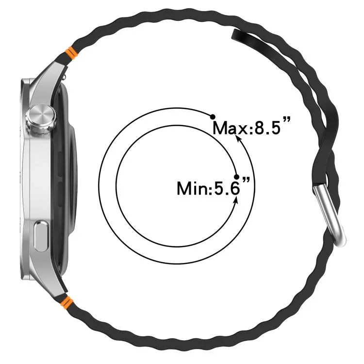 Bracelet de montre en silicone 20 mm à motif de vagues, pour Samsung Galaxy Watch 7 40 / 44mm