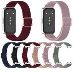 Slide Buckle Nylon Elastic Braided Watch Band, For Huawei Band 10 / 10 NFC / 9 / 9 NFC