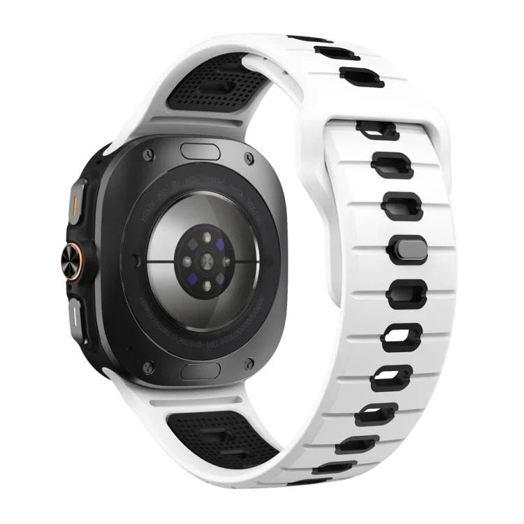 Bracelet de montre en silicone à rayures horizontales et boucle inversée, pour Samsung Galaxy Watch Ultra 47mm / Ultra 2025