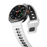 Bracelet de montre en silicone à rayures horizontales et boucle inversée, pour Samsung Galaxy Watch Ultra 47mm / Ultra 2025