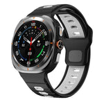 Bracelet de montre en silicone à rayures horizontales et boucle inversée, pour Samsung Galaxy Watch Ultra 47mm / Ultra 2025