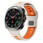 Bracelet de montre en silicone à rayures horizontales et boucle inversée, pour Samsung Galaxy Watch Ultra 47mm / Ultra 2025