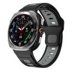 Bracelet de montre en silicone à rayures horizontales et boucle inversée, pour Samsung Galaxy Watch Ultra 47mm / Ultra 2025