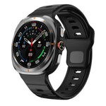 Bracelet de montre en silicone à rayures horizontales et boucle inversée, pour Samsung Galaxy Watch Ultra 47mm / Ultra 2025