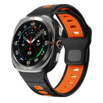 Bracelet de montre en silicone à rayures horizontales et boucle inversée, pour Samsung Galaxy Watch Ultra 47mm / Ultra 2025