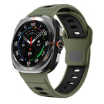 Bracelet de montre en silicone à rayures horizontales et boucle inversée, pour Samsung Galaxy Watch Ultra 47mm / Ultra 2025