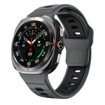 Bracelet de montre en silicone à rayures horizontales et boucle inversée, pour Samsung Galaxy Watch Ultra 47mm / Ultra 2025