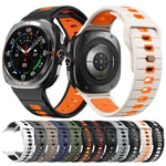 Bracelet de montre en silicone à rayures horizontales et boucle inversée, pour Samsung Galaxy Watch Ultra 47mm / Ultra 2025