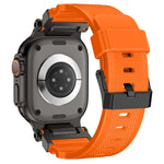 Bracelet de montre Kalebol Outdoor Explorer en TPU avec connecteur métallique, compatible avec Apple Watch 46 mm / 49 mm / 45 mm / 44 mm