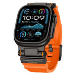 Bracelet de montre Kalebol Outdoor Explorer en TPU avec connecteur métallique, compatible avec Apple Watch 46 mm / 49 mm / 45 mm / 44 mm