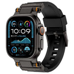 Bracelet de montre Kalebol Outdoor Explorer en TPU avec connecteur métallique, compatible avec Apple Watch 46 mm / 49 mm / 45 mm / 44 mm
