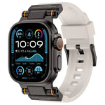 Bracelet de montre Kalebol Outdoor Explorer en TPU avec connecteur métallique, compatible avec Apple Watch 46 mm / 49 mm / 45 mm / 44 mm