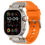 Bracelet de montre Kalebol Outdoor Explorer en TPU avec connecteur métallique, compatible avec Apple Watch 46 mm / 49 mm / 45 mm / 44 mm