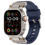 Bracelet de montre Kalebol Outdoor Explorer en TPU avec connecteur métallique, compatible avec Apple Watch 46 mm / 49 mm / 45 mm / 44 mm