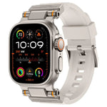 Bracelet de montre Kalebol Outdoor Explorer en TPU avec connecteur métallique, compatible avec Apple Watch 46 mm / 49 mm / 45 mm / 44 mm