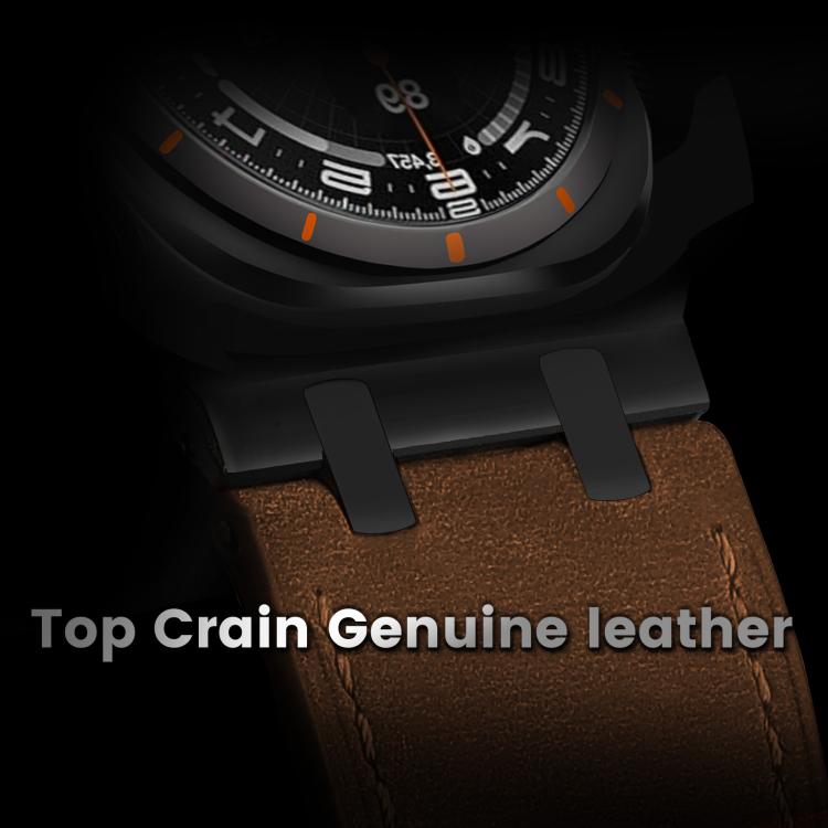 Bracelet de montre en cuir Crazy Horse, pour Samsung Galaxy Watch Ultra 47mm / Ultra 2025