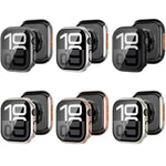 Étui de protection en polycarbonate avec film trempé intégré pour Apple Watch Series 6/5/4 et SE 44 mm, Apple Watch Series 6/5/4 et SE 40 mm, Apple Watch Series 11/10 46 mm, Apple Watch Series 11/10 42 mm, Apple Watch Series 9/8/7 45 mm…