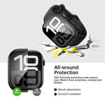 Étui de protection en polycarbonate avec film trempé intégré pour Apple Watch Series 6/5/4 et SE 44 mm, Apple Watch Series 6/5/4 et SE 40 mm, Apple Watch Series 11/10 46 mm, Apple Watch Series 11/10 42 mm, Apple Watch Series 9/8/7 45 mm…
