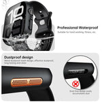 Étui de protection en polycarbonate avec film trempé intégré pour Apple Watch Series 6/5/4 et SE 44 mm, Apple Watch Series 6/5/4 et SE 40 mm, Apple Watch Series 11/10 46 mm, Apple Watch Series 11/10 42 mm, Apple Watch Series 9/8/7 45 mm…