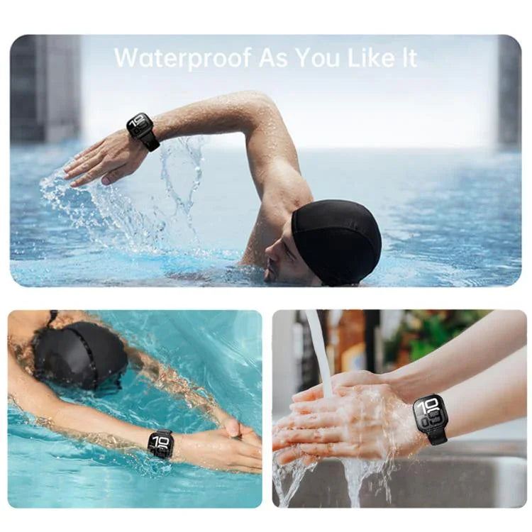 Étui de protection en polycarbonate avec film trempé intégré pour Apple Watch Series 6/5/4 et SE 44 mm, Apple Watch Series 6/5/4 et SE 40 mm, Apple Watch Series 11/10 46 mm, Apple Watch Series 11/10 42 mm, Apple Watch Series 9/8/7 45 mm…