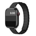 Bracelet de montre magnétique en silicone fin en forme de I à trois billes, pour Apple Watch 46 mm / 49 mm / 45 mm / 44 mm, pour Apple Watch 42 mm / 41 mm / 40 mm / 38 mm