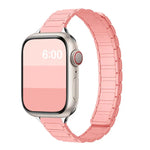 Bracelet de montre magnétique en silicone fin en forme de I à trois billes, pour Apple Watch 46 mm / 49 mm / 45 mm / 44 mm, pour Apple Watch 42 mm / 41 mm / 40 mm / 38 mm