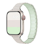 Bracelet de montre magnétique en silicone fin en forme de I à trois billes, pour Apple Watch 46 mm / 49 mm / 45 mm / 44 mm, pour Apple Watch 42 mm / 41 mm / 40 mm / 38 mm