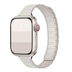Bracelet de montre magnétique en silicone fin en forme de I à trois billes, pour Apple Watch 46 mm / 49 mm / 45 mm / 44 mm, pour Apple Watch 42 mm / 41 mm / 40 mm / 38 mm