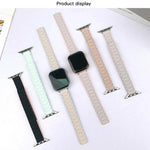 Bracelet de montre magnétique en silicone fin en forme de I à trois billes, pour Apple Watch 46 mm / 49 mm / 45 mm / 44 mm, pour Apple Watch 42 mm / 41 mm / 40 mm / 38 mm