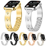Bracelet de montre en métal à motif pétales de flocon de neige, compatible avec Apple Watch 46 mm / 49 mm / 45 mm / 44 mm et Apple Watch 42 mm / 41 mm / 40 mm / 38 mm.