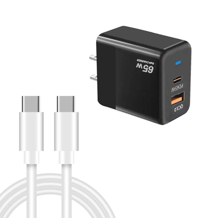 Chargeur PD41 GaN PD 45W + USB avec câble de données Type-C vers Type-C, prise US, prise UK