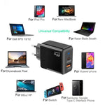Chargeur PD41 GaN PD 45W + USB avec câble de données Type-C vers Type-C, prise EU, prise EU
