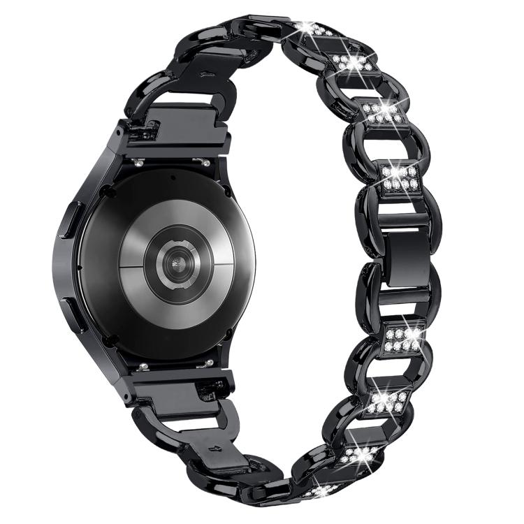 Metal Head Oval Diamond Stainless Steel Watch Band, For Samsung Galaxy Watch 7 40mm / 44mm