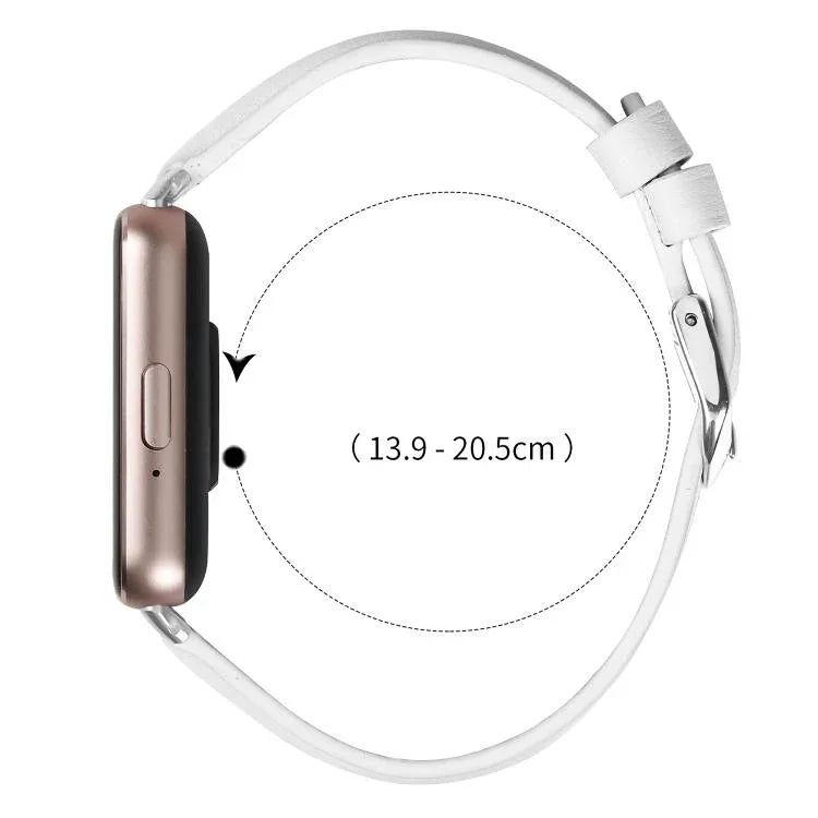 Slim Genuine Leather Watch Band, For Samsung Galaxy Fit3
