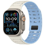 Bracelet de montre magnétique en silicone Mountain Armor, compatible avec les Apple Watch 46 mm / 49 mm / 45 mm / 44 mm et 42 mm / 41 mm / 40 mm / 38 mm.