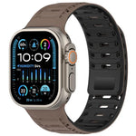 Bracelet de montre magnétique en silicone Mountain Armor, compatible avec les Apple Watch 46 mm / 49 mm / 45 mm / 44 mm et 42 mm / 41 mm / 40 mm / 38 mm.