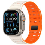 Bracelet de montre magnétique en silicone Mountain Armor, compatible avec les Apple Watch 46 mm / 49 mm / 45 mm / 44 mm et 42 mm / 41 mm / 40 mm / 38 mm.