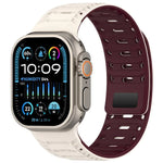 Bracelet de montre magnétique en silicone Mountain Armor, compatible avec les Apple Watch 46 mm / 49 mm / 45 mm / 44 mm et 42 mm / 41 mm / 40 mm / 38 mm.