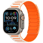 Bracelet de montre magnétique souple bicolore Colorful Spirit Piano, pour Apple Watch 46 mm / 49 mm / 45 mm / 44 mm