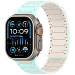 Bracelet de montre magnétique souple bicolore Colorful Spirit Piano, pour Apple Watch 46 mm / 49 mm / 45 mm / 44 mm