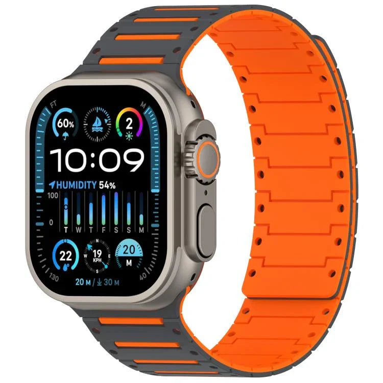 Bracelet de montre magnétique souple bicolore Colorful Spirit Piano, pour Apple Watch 46 mm / 49 mm / 45 mm / 44 mm