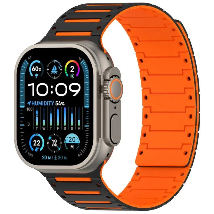 Bracelet de montre magnétique souple bicolore Colorful Spirit Piano, pour Apple Watch 46 mm / 49 mm / 45 mm / 44 mm