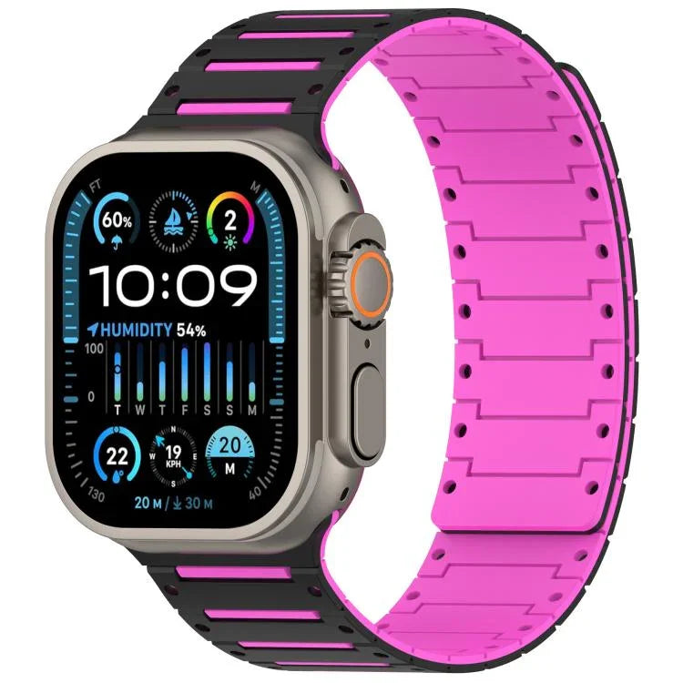 Bracelet de montre magnétique souple bicolore Colorful Spirit Piano, pour Apple Watch 46 mm / 49 mm / 45 mm / 44 mm