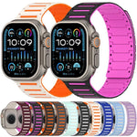 Bracelet de montre magnétique souple bicolore Colorful Spirit Piano, pour Apple Watch 46 mm / 49 mm / 45 mm / 44 mm