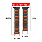 Bracelet de montre magnétique souple bicolore Colorful Spirit Piano, pour Apple Watch 46 mm / 49 mm / 45 mm / 44 mm