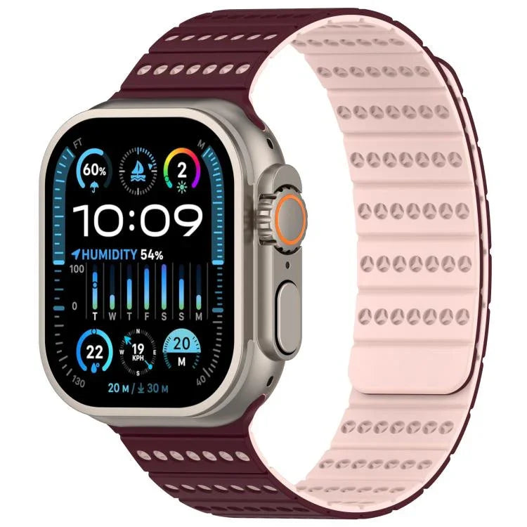 Bracelet magnétique nid d'abeille pour Apple Watch 42 mm / 41 mm / 40 mm / 38 mm et 46 mm / 49 mm / 45 mm / 44 mm